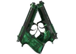 Dual Berettas | Polished Malachite (Field-Tested)